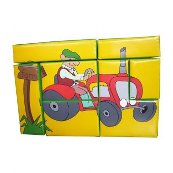 Tractor Puzzle Block