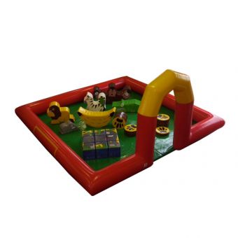 5M X 5M Inflatable Surround With Mats, Fan and Jungle Soft Play Package 